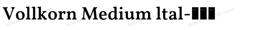 Vollkorn Medium ltal字体转换